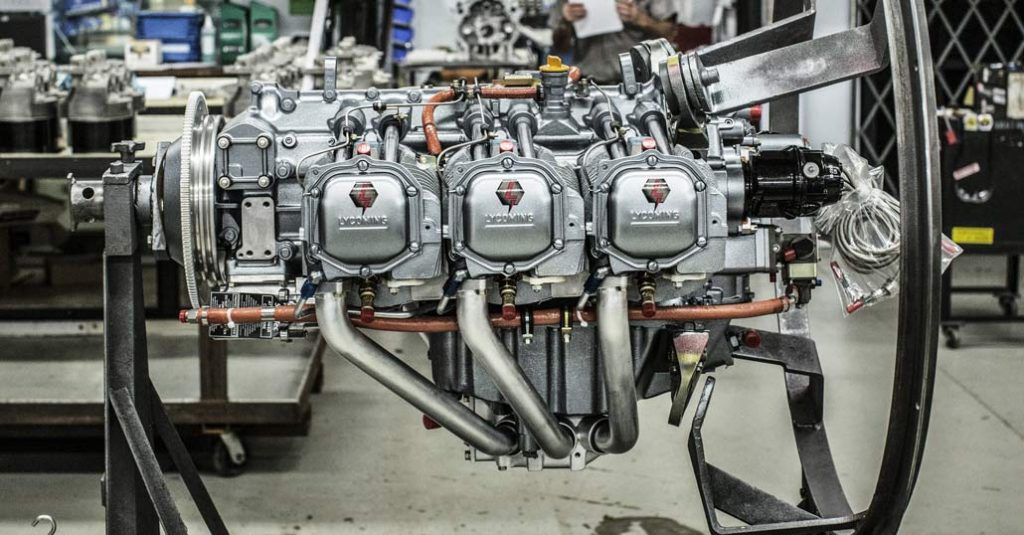 Motor Lycoming Thunderbolt AEIO-540-EXP en la fábrica de Williamsport, Pennsylvania Estados Unidos