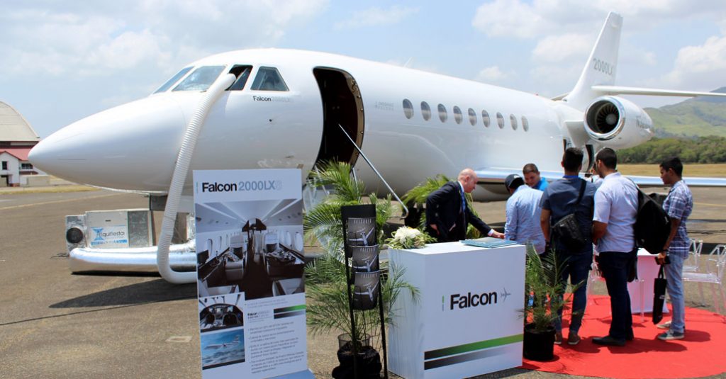 Dassault Falcon LXS en Aero Expo Panamá 2018