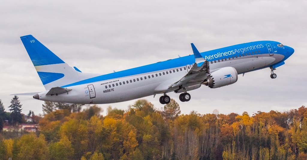 Aerolíneas Argentinas transportó más pasajeros durante el fin de semana de Carnaval que en 2018 Aerolíneas Argentinas - Boeing 737-MAX8 N6067E