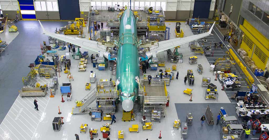 Boeing reanudará gradualmente la producción de aviones comerciales Boeing 737MAX - Assembly Line