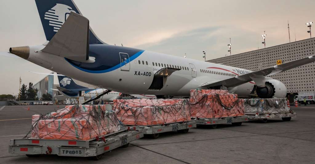 Aeroméxico realiza una operación especial de Carga aérea a China con tres Boeing 787 Boeing 787 - Operación Especial Carga Aérea (COVID-19)