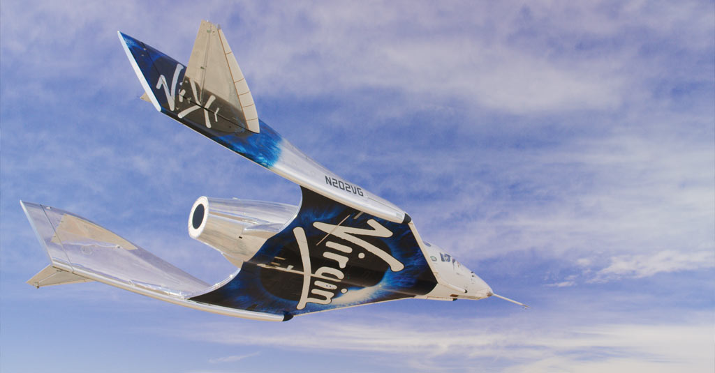 SpaceshipTwo Unity flying free in the New Mexico Airspace for the first time