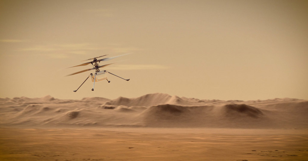 "Perseverance" - La nueva y ambiciosa misión de la NASA a Marte Ingenuity - First flight on Mars (NASA)
