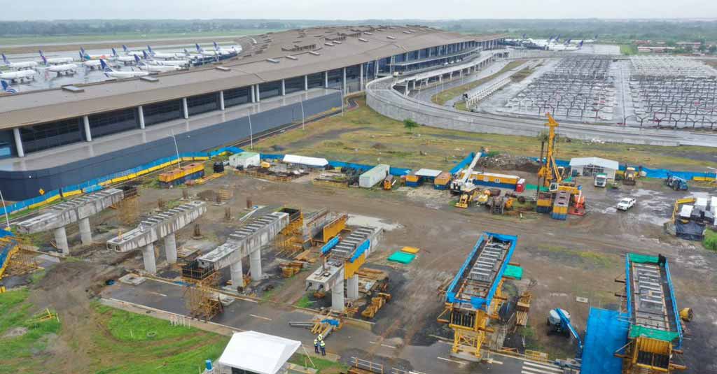 Avanzan las obras de la Estación del Metro en el Aeropuerto Internacional de Tocumen Obras del Metro (Línea 2), Aeropuerto Internacional Tocumen, Panamá