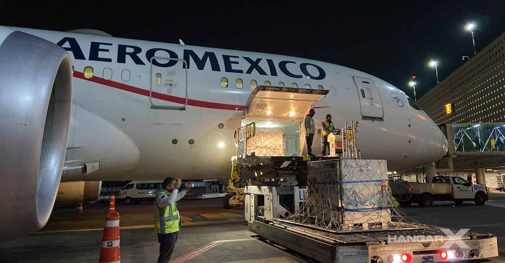 Aeroméxico transportó sustancia activa para la fabricación de la vacuna contra el COVID-19 Aeroméxico transportó sustancia activa para la fabricación de la vacuna contra el COVID-19