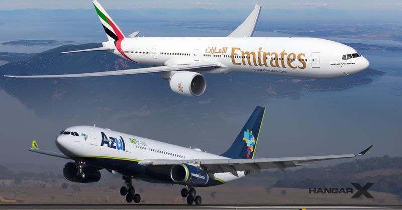Azul y Emirates realizarán vuelos en código compartido Azul y Emirates realizarán vuelos en código compartido