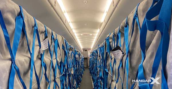 Azul Cargo presenta el primer Embraer E195 "Clase F" del mundo Interior del primer Embraer E195 "Clase F" del mundo (Azul Cargo)