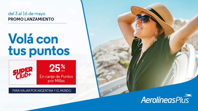 Promo - Aerolíneas Plus se suma al programa de beneficios de Santander "SuperClub+"
