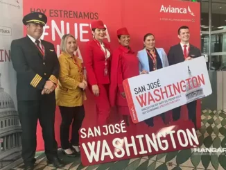 Avianca inició sus vuelos directos entre San José y Washington