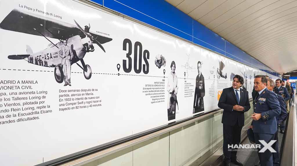 Metro de Madrid: La estación Cuatro Vientos rinde homenaje a la aviación española