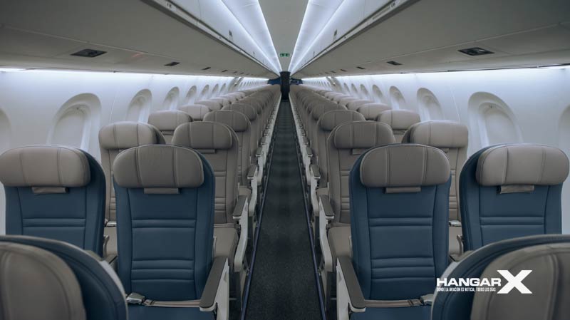 Porter Airlines recibió sus primeros Embraer E195-E2 Interior del nuevo Embraer E195-E2 de Porter Airlines