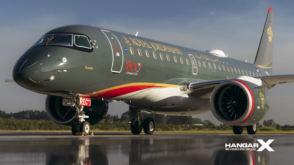 Embraer entrega el E-Jet número 1800 a Royal Jordanian Airlines Embraer entrega el E-Jet número 1800 a Royal Jordanian Airlines