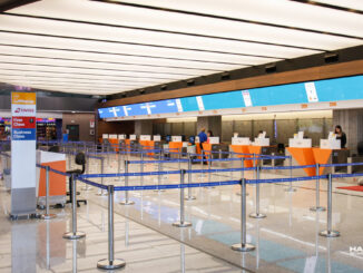 Mostradores de check-in en el Aeropuerto Internacional de Ezeiza tras la nueva reglamentación del ORSNA