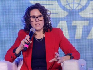 María Julia Cordero, Administradora Nacional de la ANAC, durante su participación en el Aviation Day Argentina, organizado por IATA