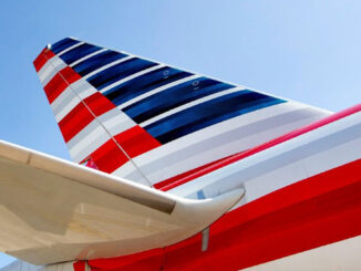 Cola de avión de American Airlines, aerolínea oficial de la Copa Mundial de la FIFA 2026
