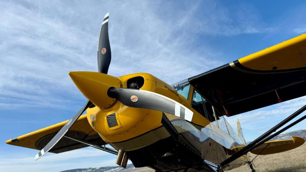 Hélice Hartzell Pathfinder de fibra de carbono, ahora también para el Aviat Husky Hélice Hartzell Pathfinder de fibra de carbono instalada en un Aviat Husky