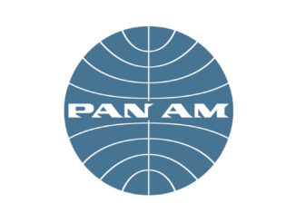 Logotipo icónico de Pan Am, símbolo histórico de la aviación comercial, asociado a su regreso como aerolínea desde Miami.