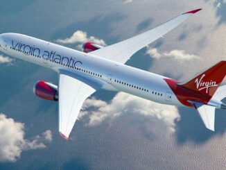 Avión Boeing 787 Dreamliner de Virgin Atlantic que incorporará conectividad Starlink con soporte de Boeing.