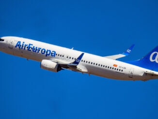 Avión de Air Europa despegando para los vuelos directos entre Madrid y Rovaniemi