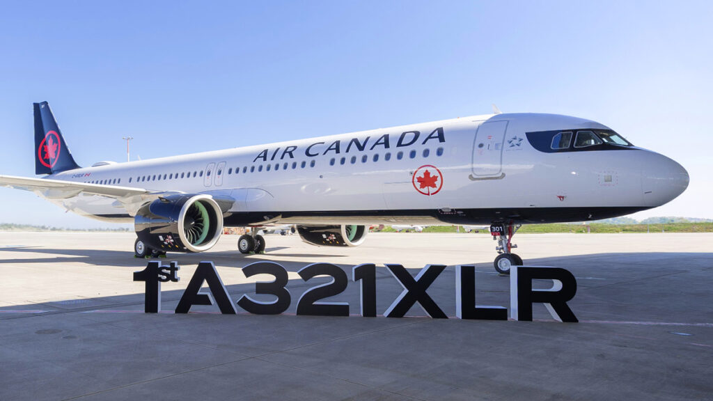 Air Canada recibe su primer Airbus A321XLR: un hito en la expansión de su flota de largo alcance Primer Airbus A321XLR de Air Canada en plataforma tras su entrega técnica en Hamburgo