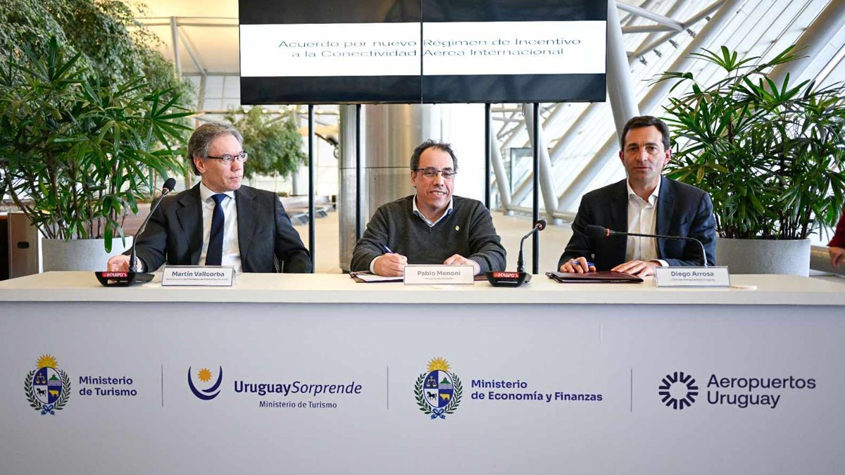 Aeropuertos Uruguay y el Gobierno lanzan un fondo de USD 2,5 millones anuales para incentivar nuevas rutas aéreas Aeropuertos Uruguay y el Gobierno lanzan un fondo de USD 2,5 millones anuales para incentivar nuevas rutas aéreas