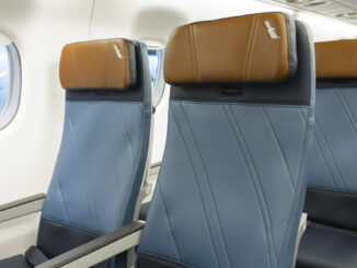 Nuevos asientos RECARO instalados en la cabina del primer Embraer E175 entregado a American Airlines